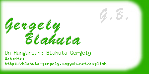 gergely blahuta business card